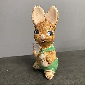 Vintage Pendelfin Family Circle Piece Rabbit 1999 Made in England “Muncher”